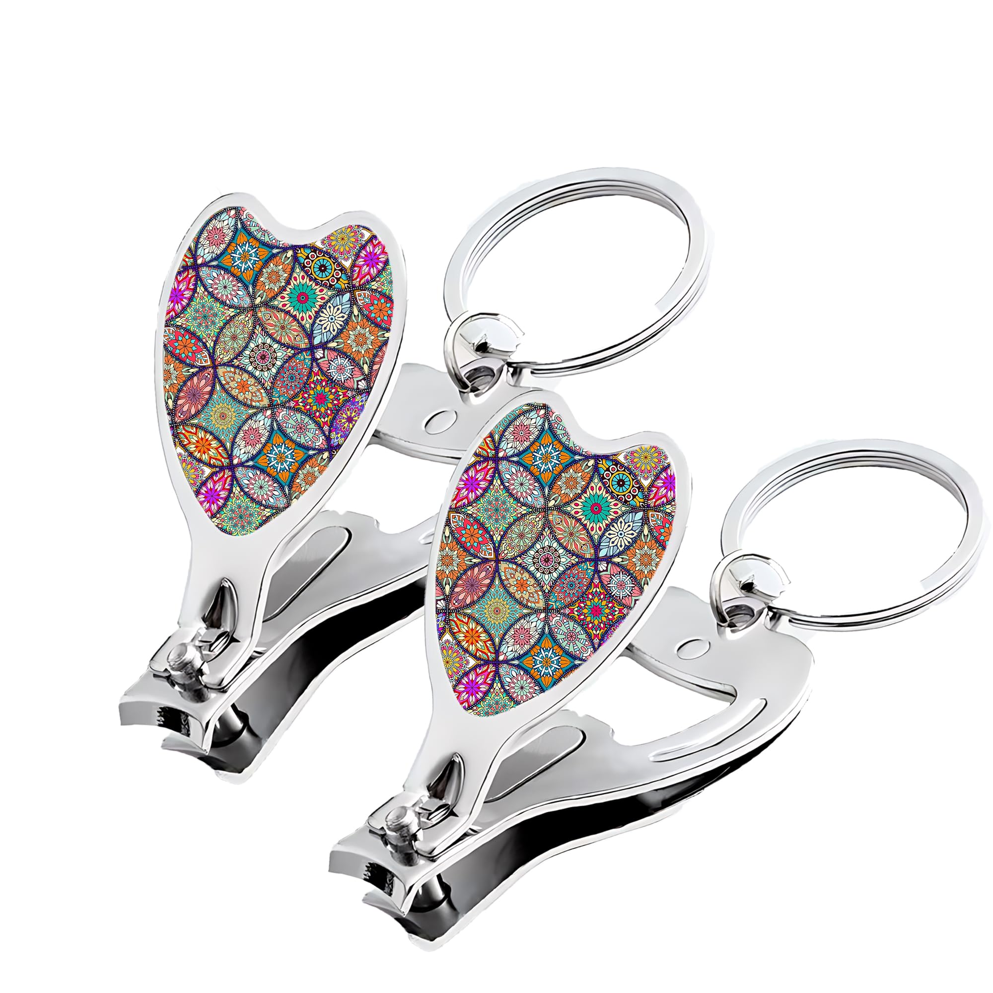 Ruhuayoupin Nail Clippers Set for Seniors Thick Toenails,Nail Clipper for Men Women Stainless Steel Fingernail Trimmer with File,Professional Cuttern (Datura)