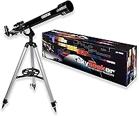 Vista 2 de Carson SkySeeker 40x-100x telescopio refractor principiante con trípode de aluminio (JC-1000)