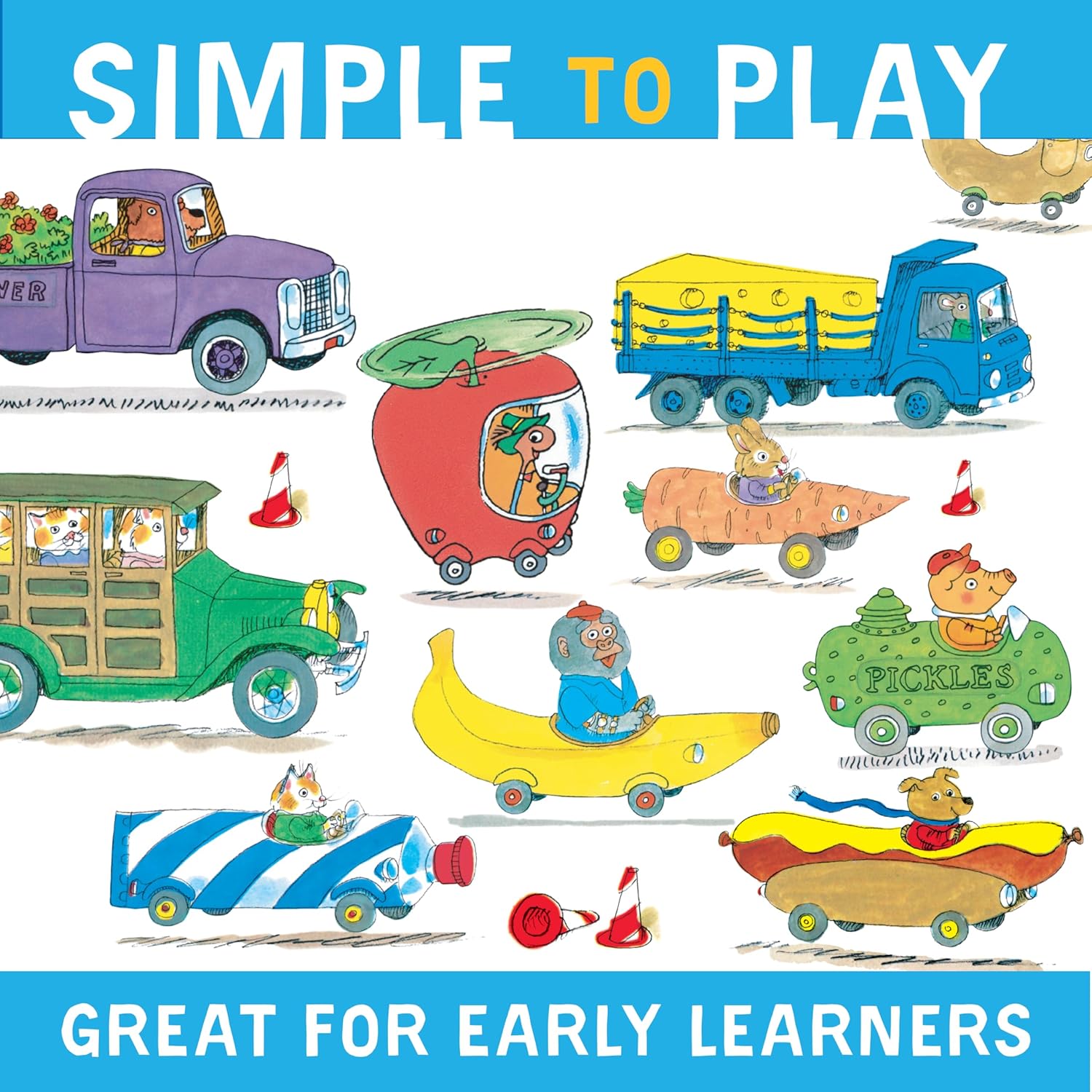 Briarpatch, Richard Scarry's Busy World Things That Go Card Game, Based on Early Reader Books for Preschool, Kindergarten and 1st Grade