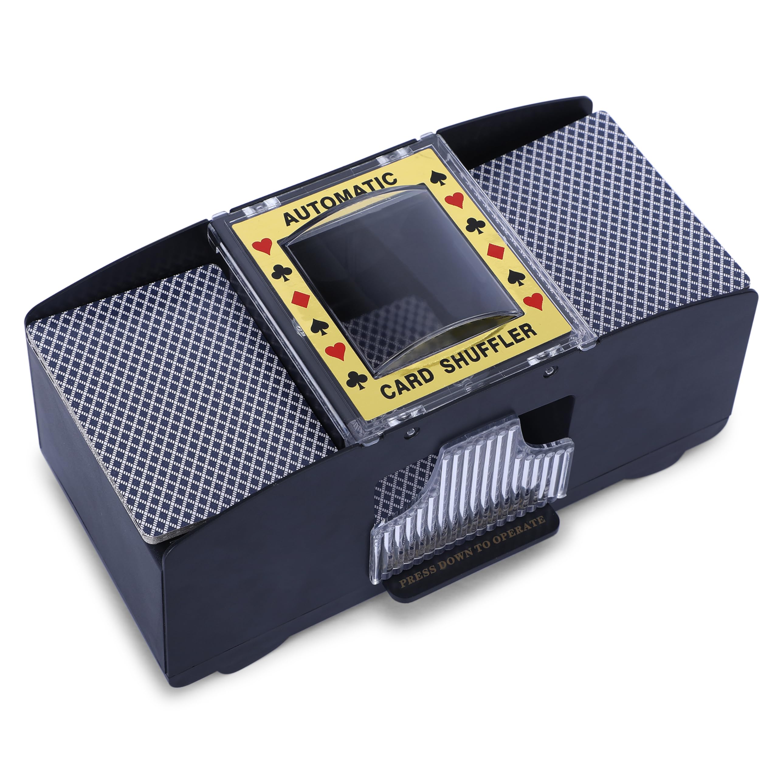 2-Deck Automatic Poker Playing Card Shuffler Machine Multicolor (Ages 16+)