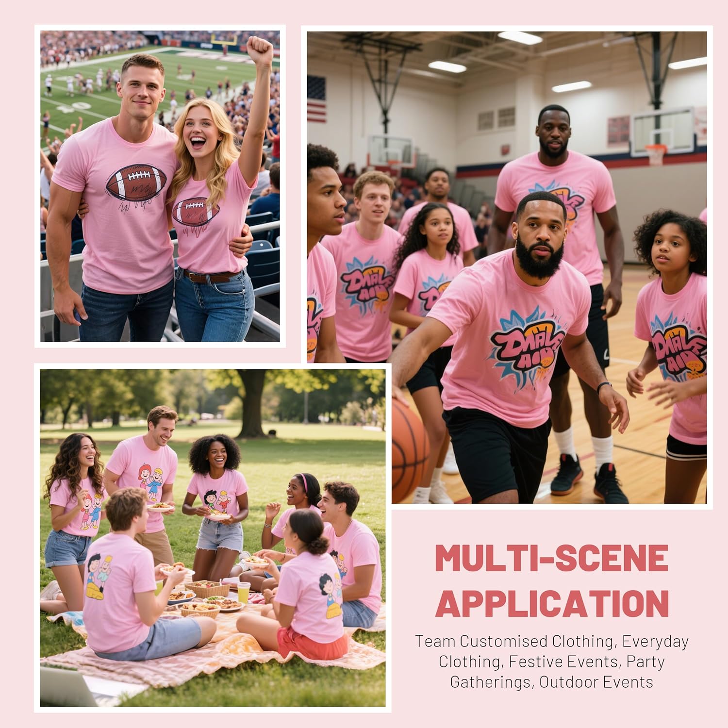 Joyclub 5 PCS Unisex Sublimation Blanks Bulk Polyester T Shirts for Sublimation Crew Neck Short Sleeve Wholesale DIY Gifts - Image 2