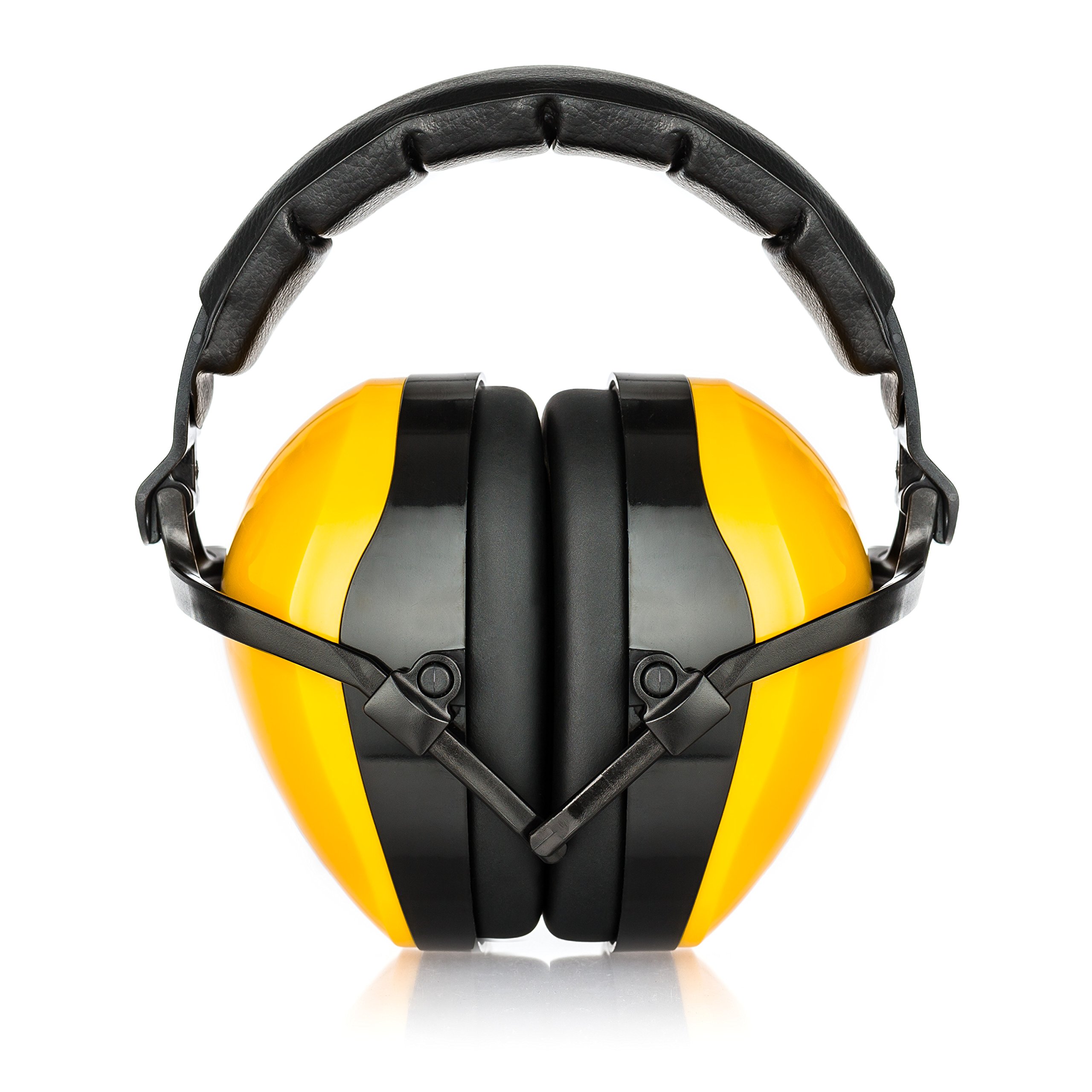 EM-800y Adjustable Padded Headband with Soft PVC Ear Cups - Yellow