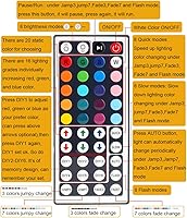 Vista 4 de SUPERNIGHT Tira de luces LED con control remoto RGB IR de 44 teclas