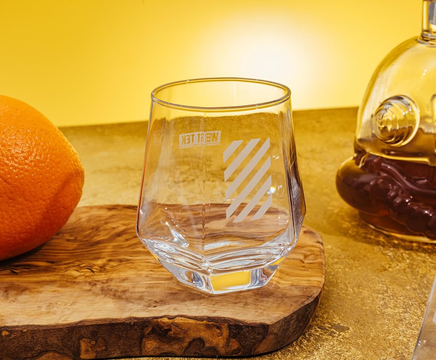 Fallout Brotherhood of Steel 5-Piece Whiskey Decanter Set With Glasses | Home Barware For Liquor and Beverages