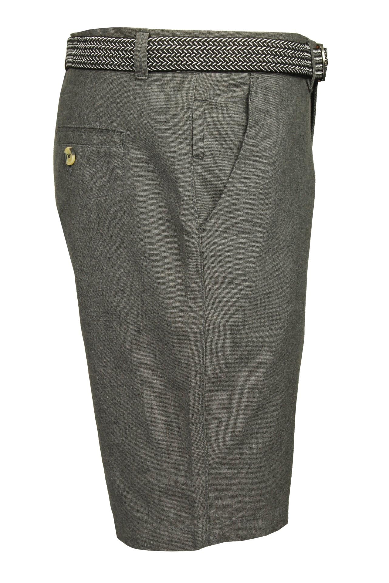 Xact Kurze Hosen Herren Chino Shorts aus Oxford-Baumwolle mit Gürtel – Regular Fit Bermuda Sommerhose, leicht atmungsaktiv für Freizeit Urlaub