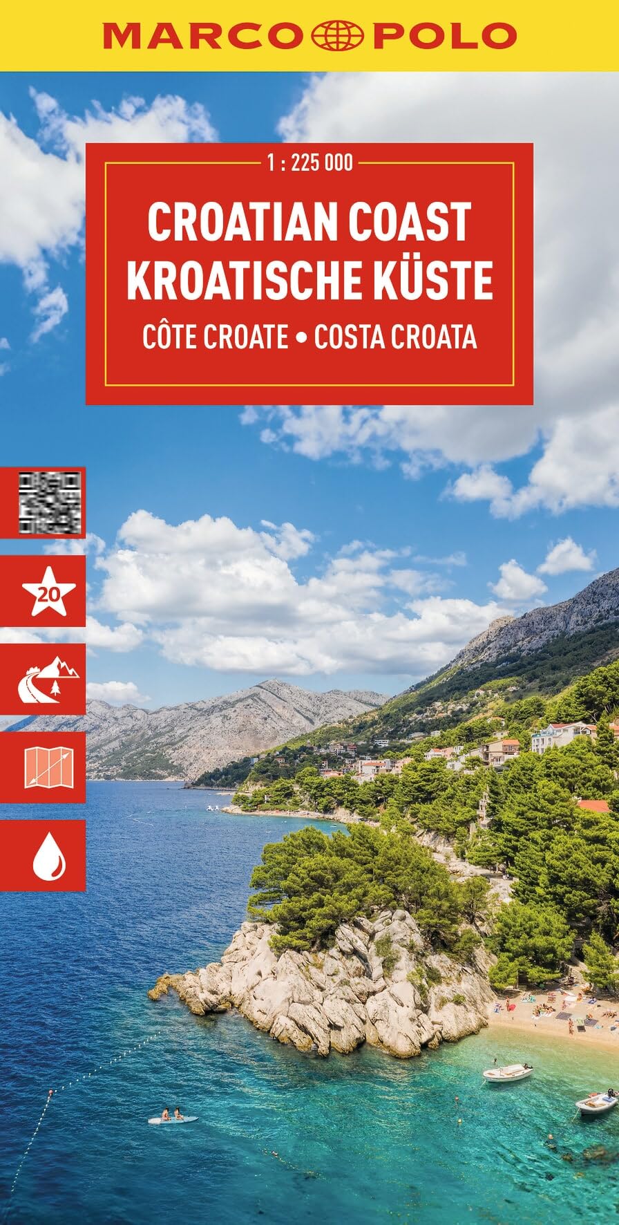 Marco Polo Croatia Coast Travel Map: Road Map for Road Trips with Top Sights and Scenic Routes (Folded Map): wegenkaart 1:225.000 (Marco Polo Maps)