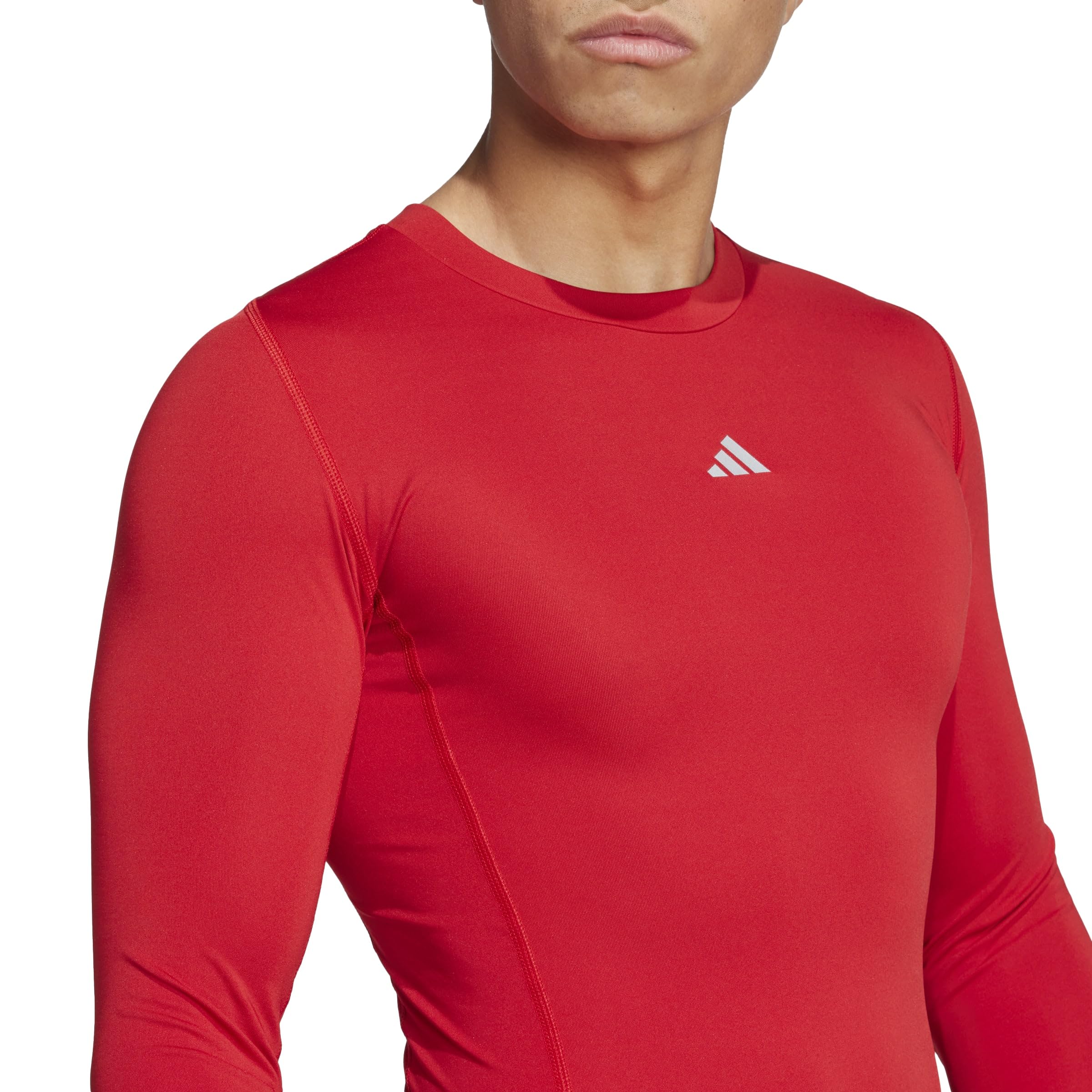 adidas Hombre Techfit Longsleeve Men Shirt, Team Power Red 2, 3XL