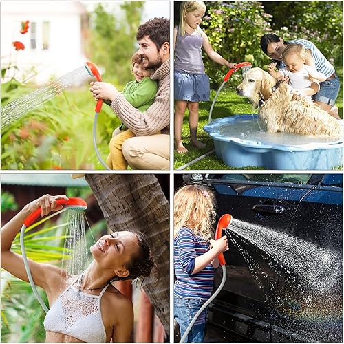 Miniatura 7 de KEDSUM Ducha portátil, bomba de ducha portátil con batería recargable, ducha portátil para campamento, cabezal de ducha portátil al aire libre