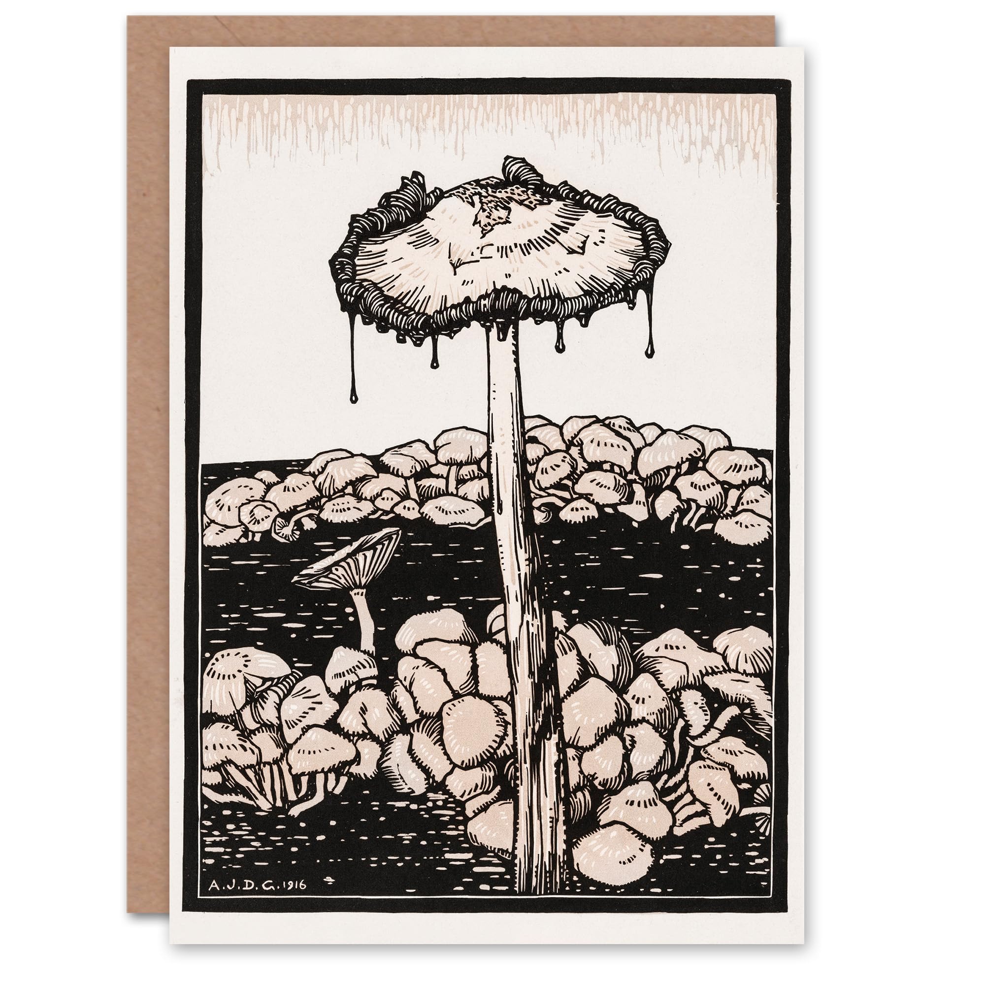 Artery8 Julie de Graag Art Card Dripping Mushroom Painting