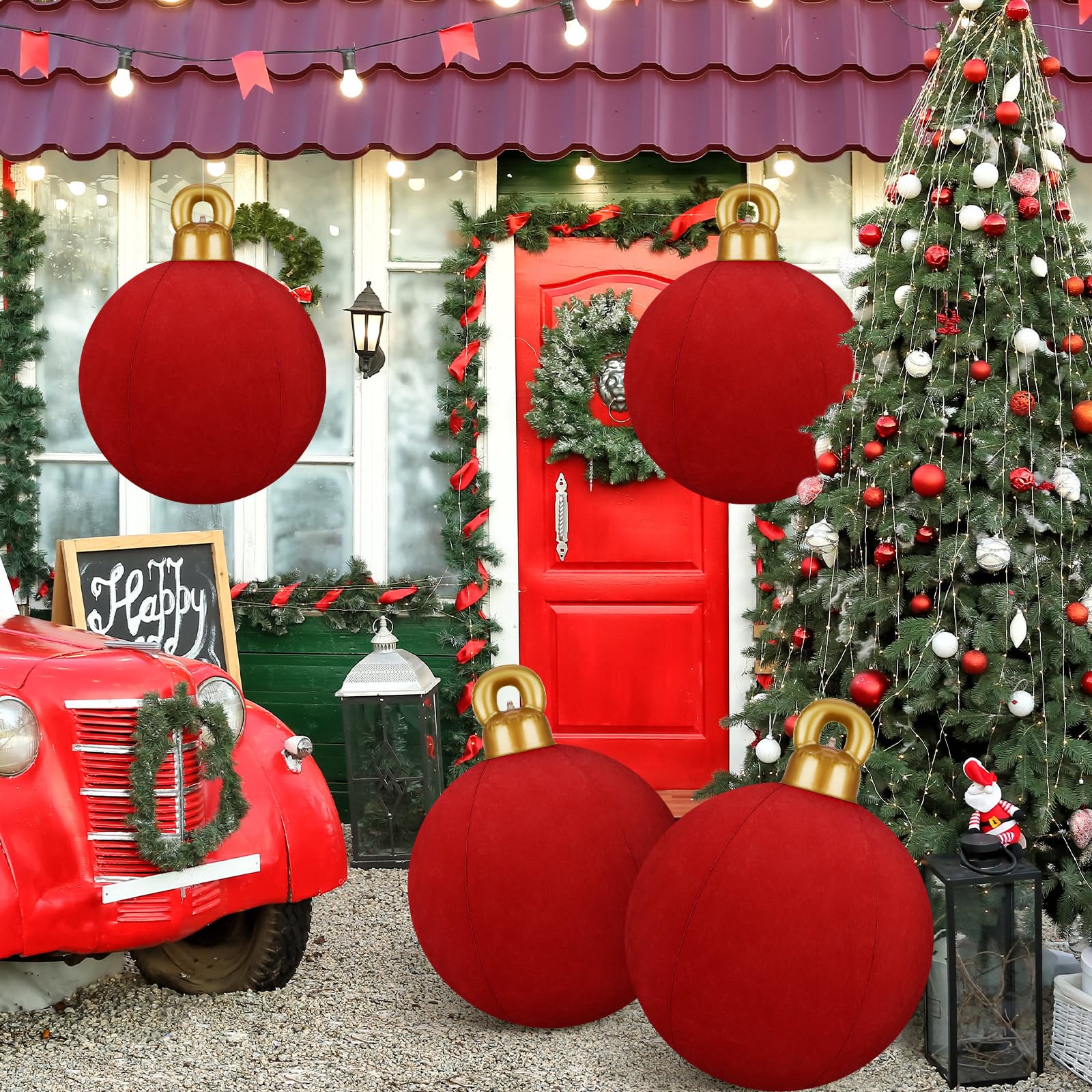 Snapklik.com : Jetec 3 Pcs 32 Inch Giant Velvet Christmas Inflatable ...