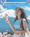 Gaiatop Portable Handheld Turbo Fan, 1-100 Adjustable High Speeds, 3-20Hrs Cooling Times, 4800mAh USB Rechargeable Portable Small Hand Fans with Lanyard for Outdoor, Travel, Home, Make Up, Pink gallery image