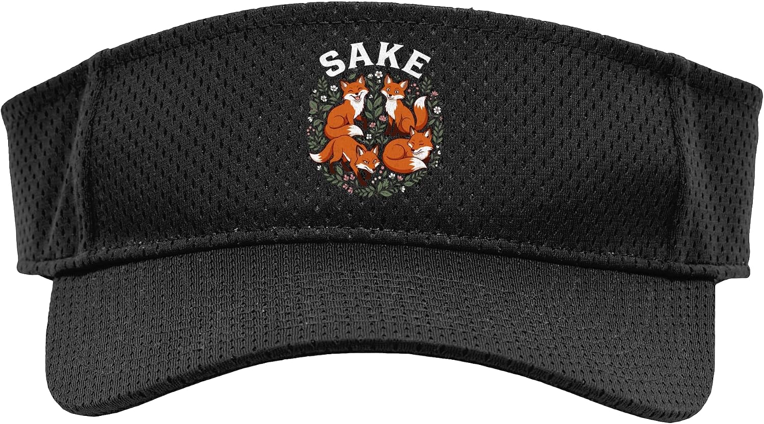 4 Fox Sake Four Foxes Funny Cute Woodland Floral Fox Group Sport Sun Visor