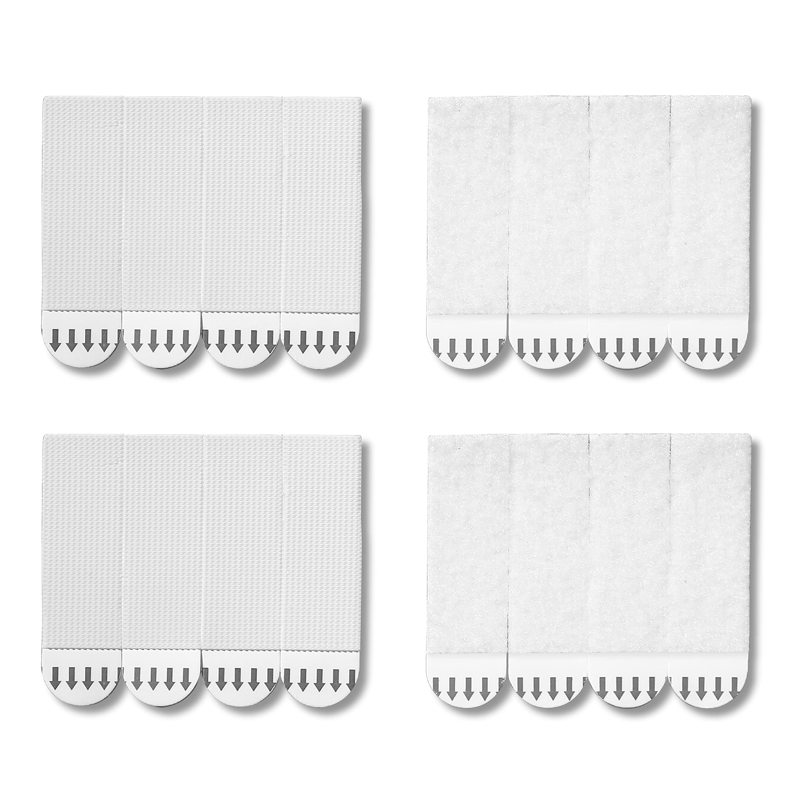 JELLYSUB 32-Pairs(64 Strips) Medium Picture Hanging Strips Heavy Duty, Hook and Loop Tape Damage Free, Water-Resistant Adhesive for Frame Hanging and Christmas Decorations