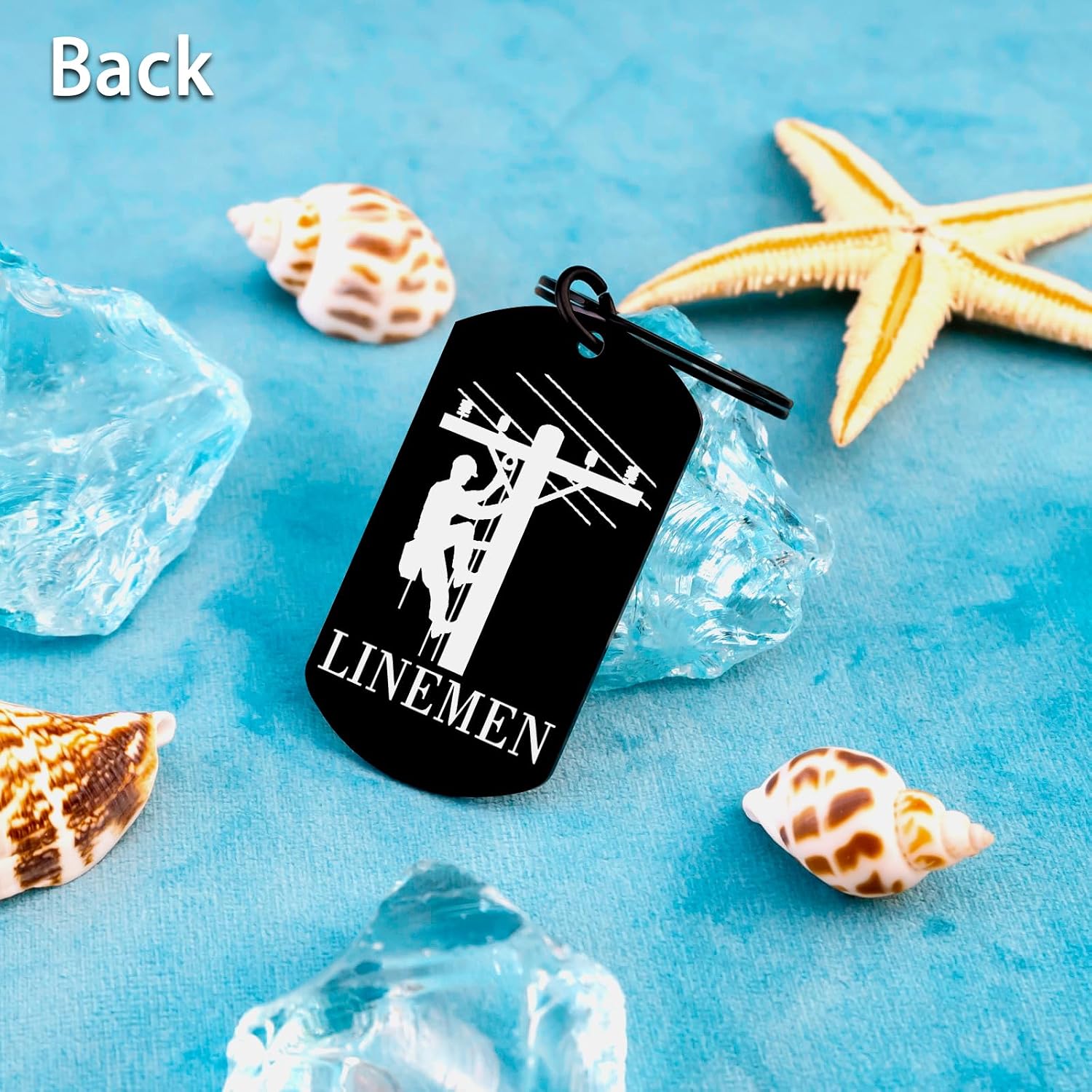 Lineman Gifts for Men Lineman Tools Linemen Prayer Keychain image 2