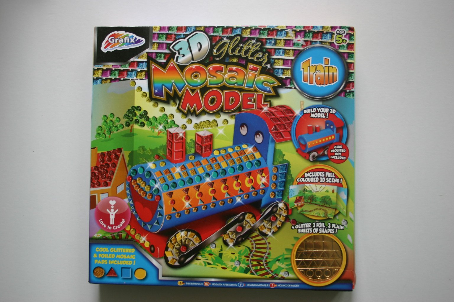 Grafix 3D Glitter Mosaic Train