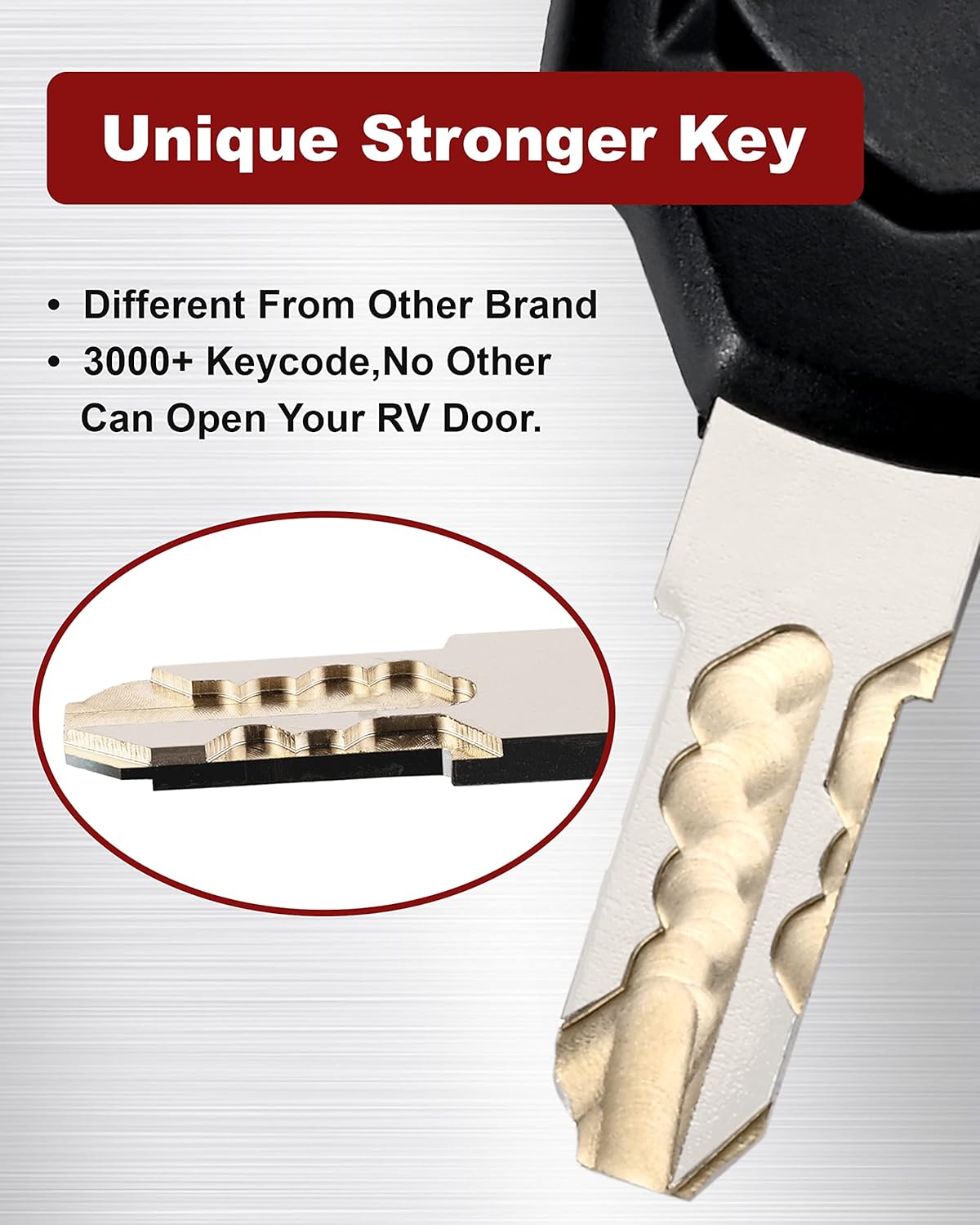 RV Camper Door Lock Latch Deadbolt Lock Entry Side Door Lock with Handle for Travel Trailer 5th Wheel Universal Security RV Compartment Side Door Latch, Black, Pack of 2 Lock+ 8 Keys Alike