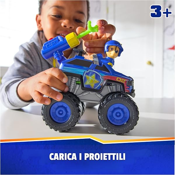 Paw Patrol: Rescue Wheels, Auto di Pattuglia di Chase, Veicolo Giocattolo con Lanciamissili e Personaggio Collezionabile, Giocattoli per Bambini e Bambine, 3+ Anni - 5