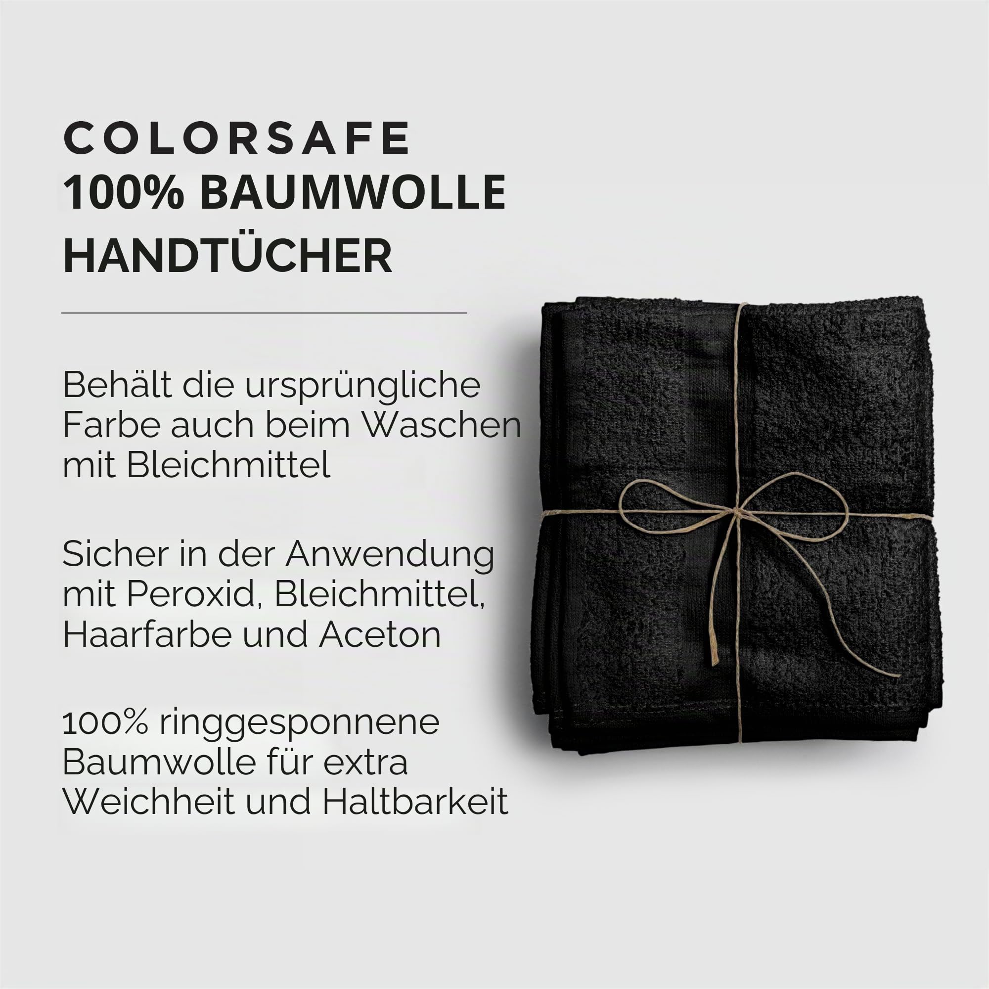 Fromm ColorSafe Haartücher für Friseure, Friseure, Spa, Fitnessstudio, 100% Baumwolle, bleichfest, 40,6 x 73,7 cm, 12 Stück, saugfähige, schmutzabweisende Handtücher zum Trocknen von lockigem, langem