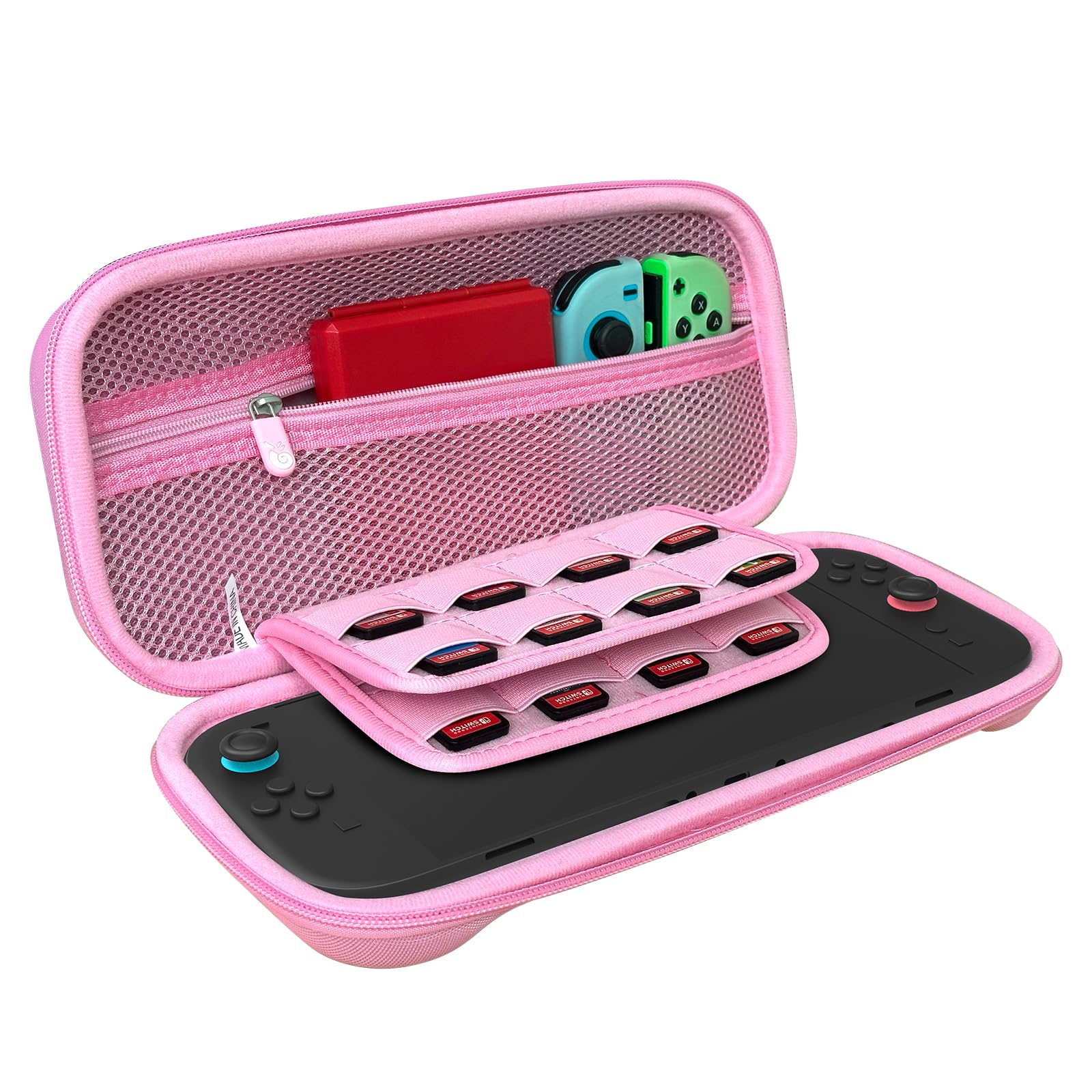 Hermitshell Hard Travel Case für Nintendo Switch 2 Controller (Nur Fall) (Größe: Klein/Groß) (rosa, Groß)