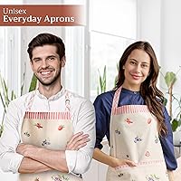 Vista 189 de Maison d' Hermine Delantal 100% de algodón para mujeres con bolsillo de cocina delantal de chef para hombres, decoración de Pascua