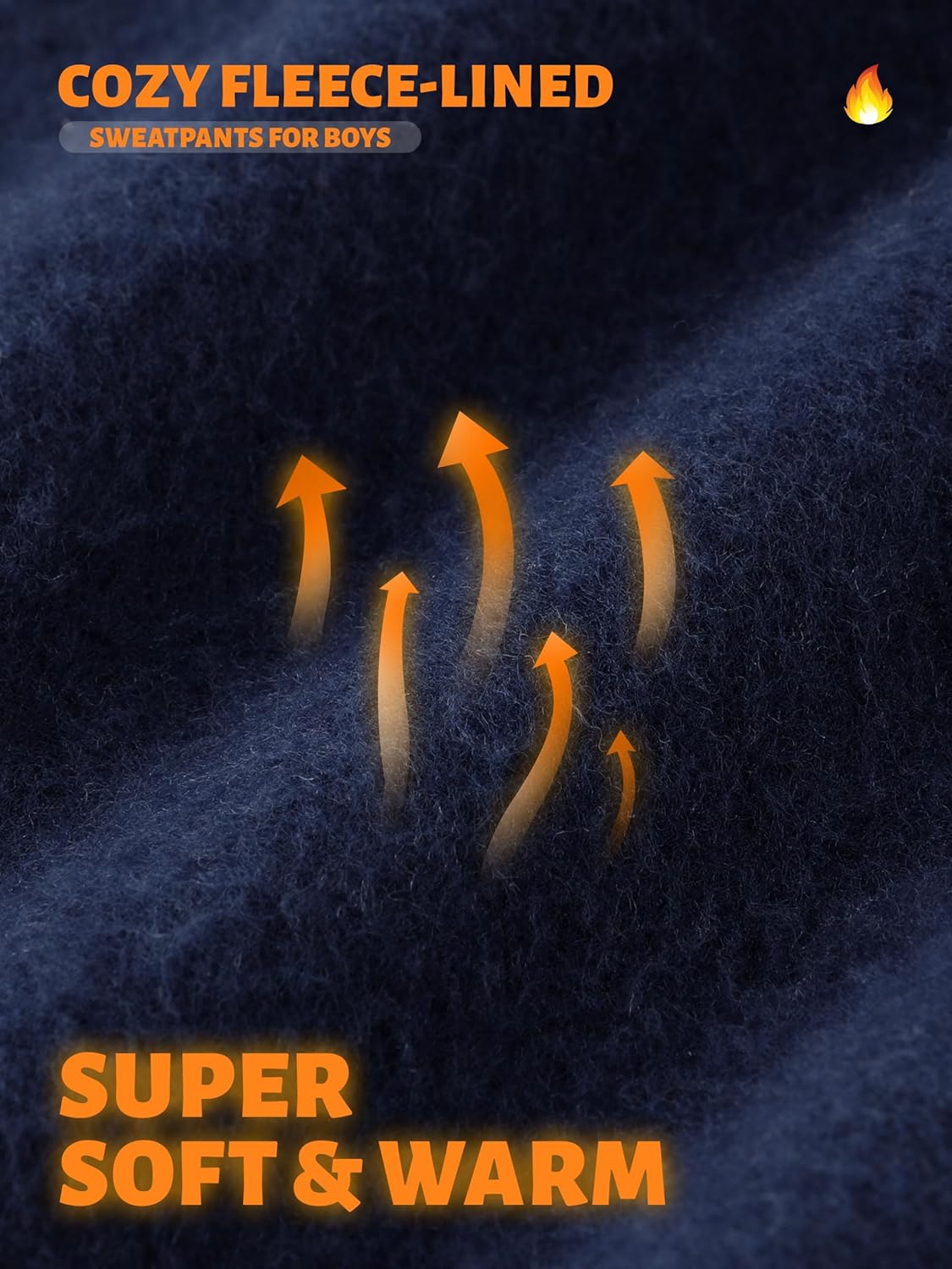 4 Pack Boys Sweatpants Cotton Fleece Lined Boys Athletic Joggers, Active Sweat Pants with Pockets Drawstring for Kids Youth - Image 4