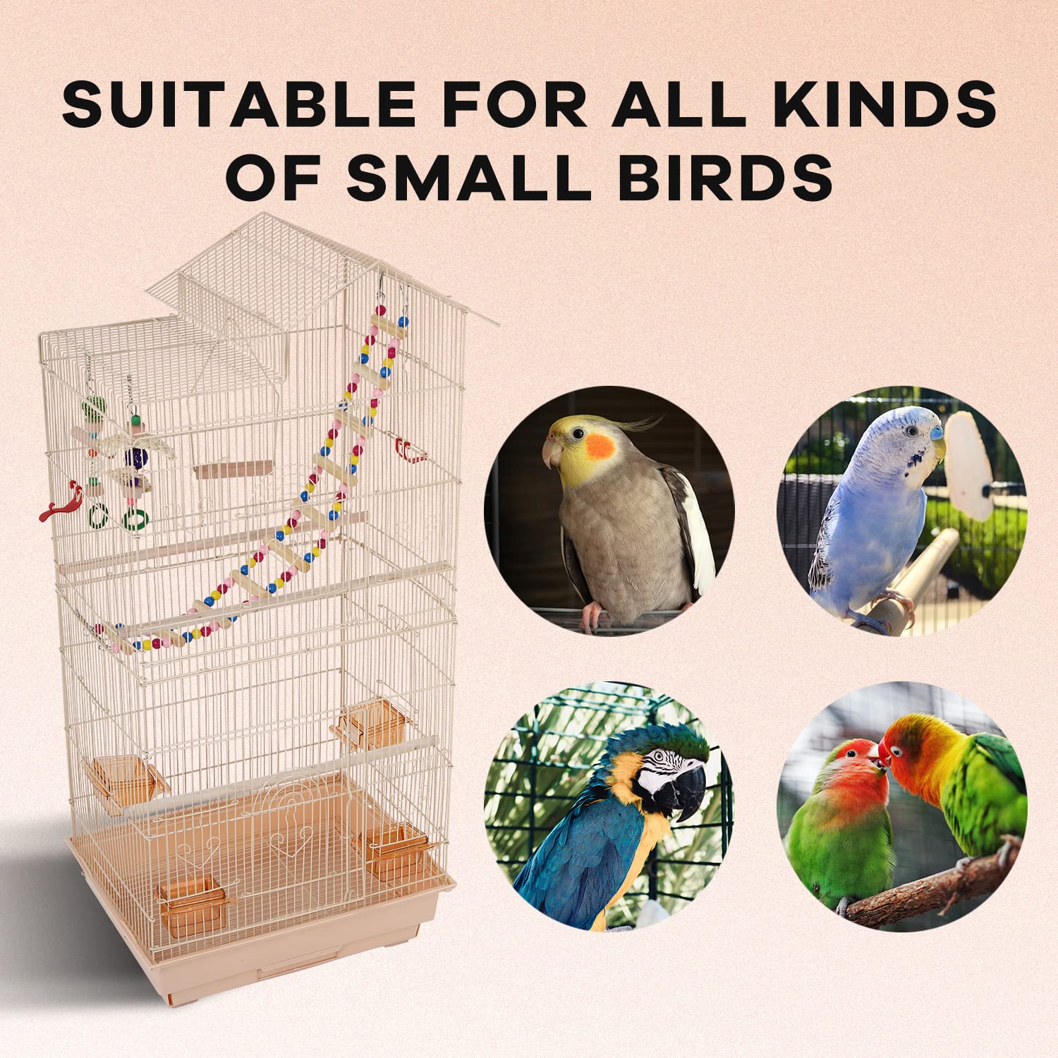 Stackable Bird Cages Wide Bird Cage Yaheetech 41.5