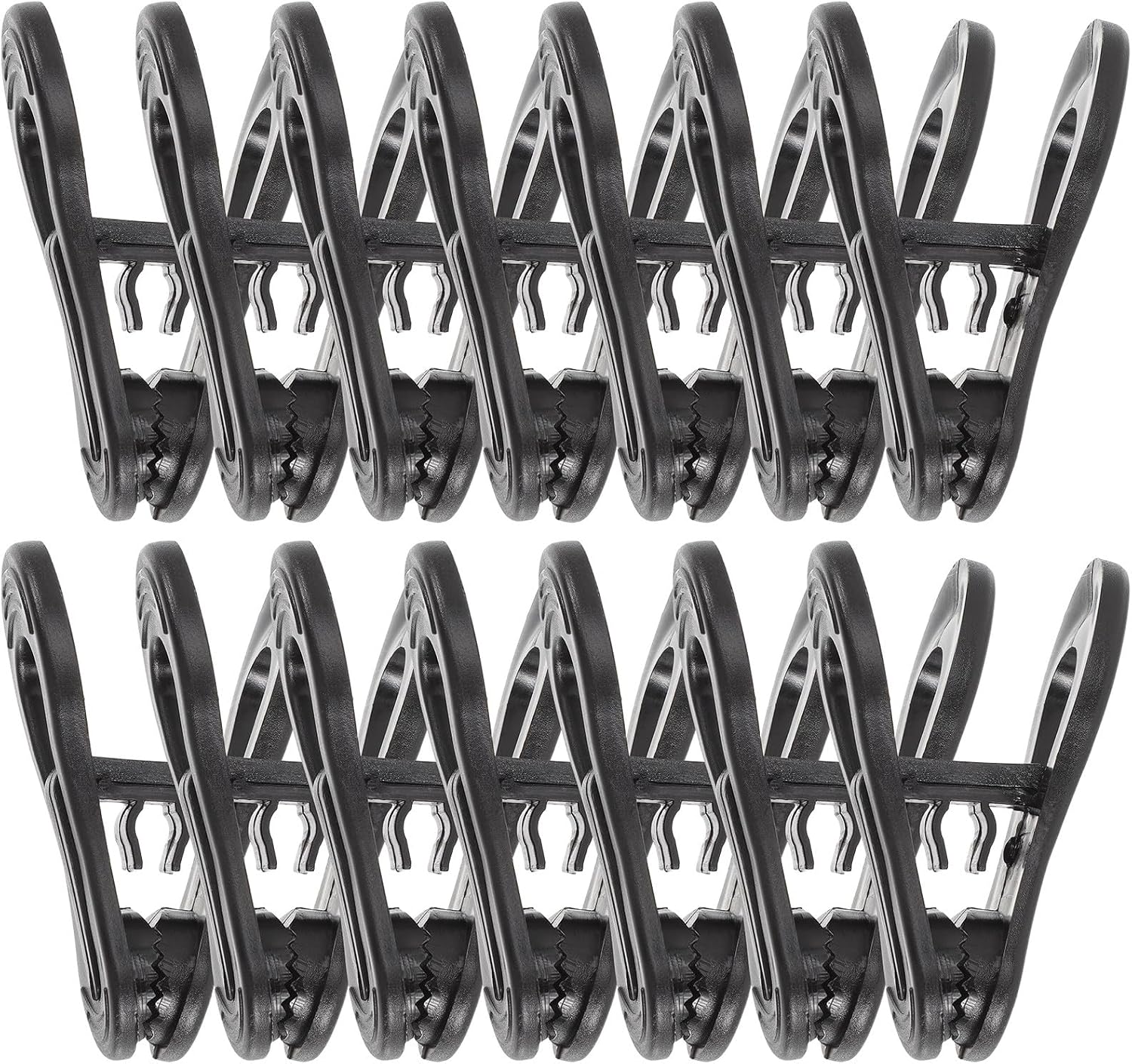 OSALADI 50pcs Black Plastic Hanger Clips Multipurpose Clothes Pins Sock Clips for Laundry Clothes for Hanging Towels Hats Ties and Shorts