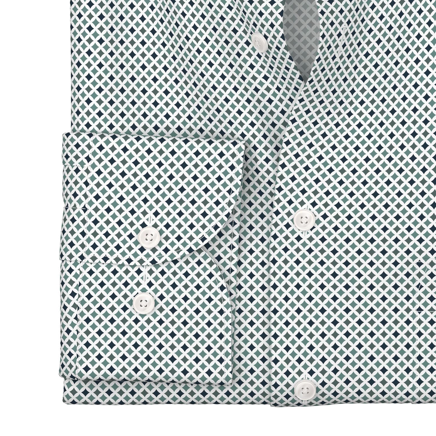 OLYMP Męska koszula biznesowa z długim rękawem, z nadrukiem, Comfort Fit, kołnierz kent, łatwa do prasowania, do biznesu i garnituru