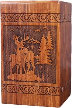 Wooden Urns for Adult Ashes Cremation Urns Wooden Urn Box for Human Ashes Tree of Life Urns for Human Ashes Adult