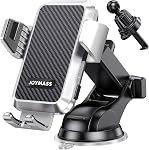 Chargeur de voiture sans fil, titulaires de téléphone, 15W Accessoires de voiture de fixation de téléphone pour iPhone 16 15 14 13 12 Mini Pro Max 11, Samsung Galaxy S24 Ultra S23 S22+ Remarque 20, etc. - Noir foncé
