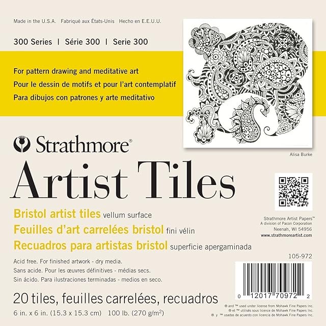 Strathmore 062105972 Artist Tiles, Multi-Colour, 6 x 6-Inch, Pack of 20