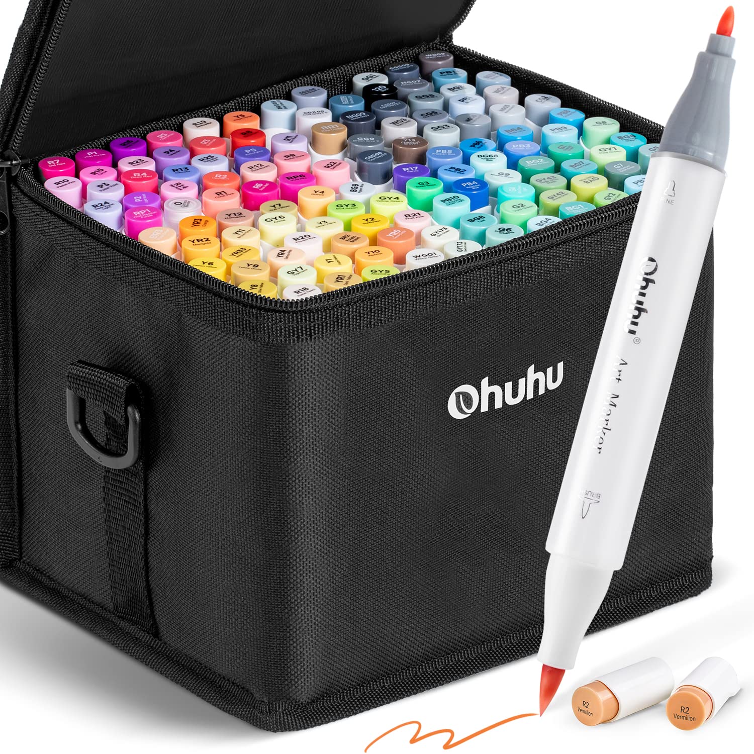 Buy OhuhuAlcohol Markers Brush Tip Double Tipped Art Marker Set For