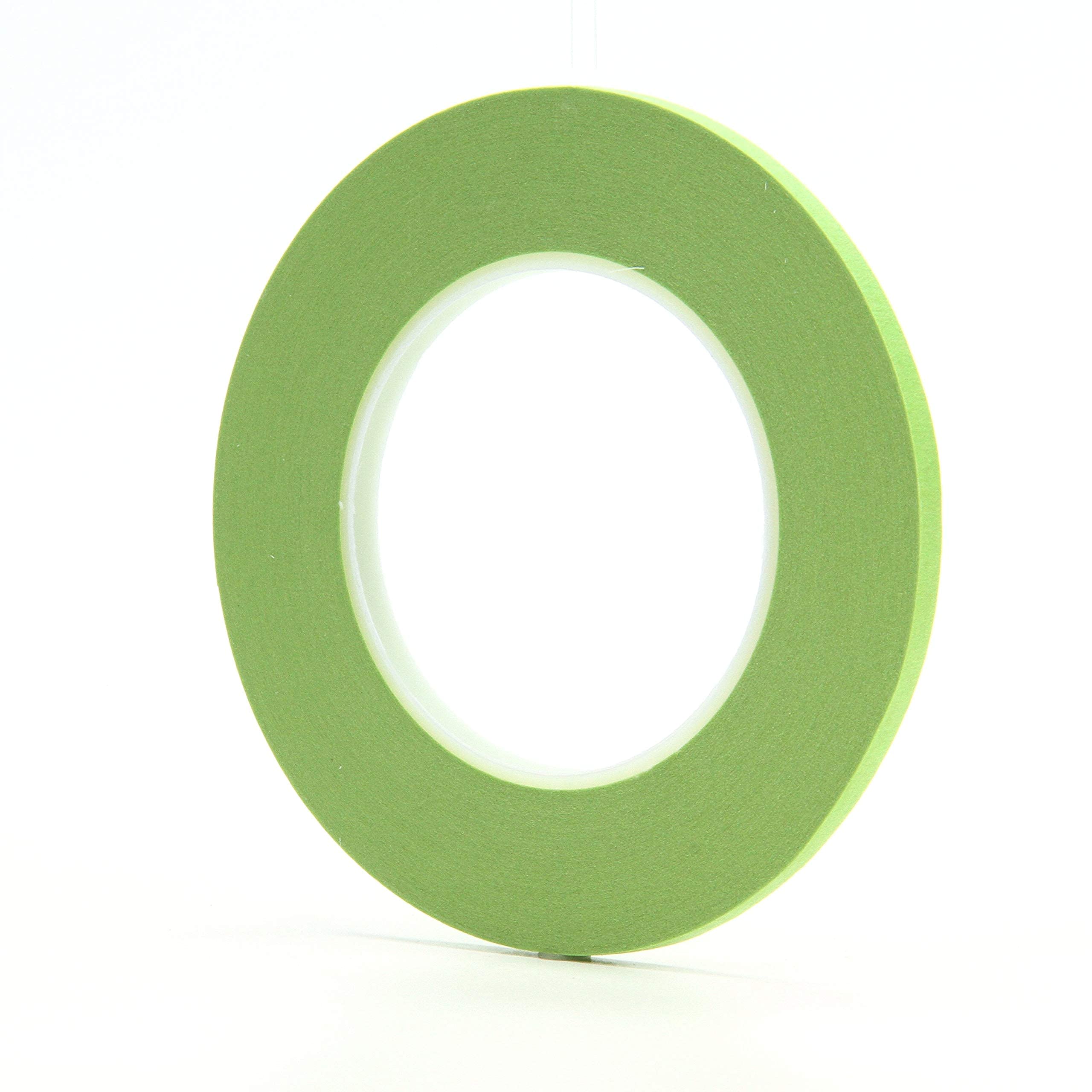 Scotch 233+ Performance Critical Edge Masking Tape, 25 lbs/in Tensile Strength, 55m Length x 18mm Width, Green by Scotch