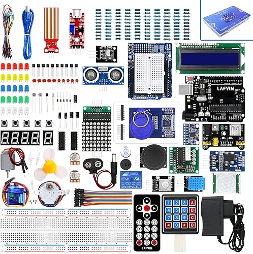 LAFVIN Kit de inicio definitivo con placa R3 Mega2560 Mega328 Nano Compatible con Arduino IDE con tutorial