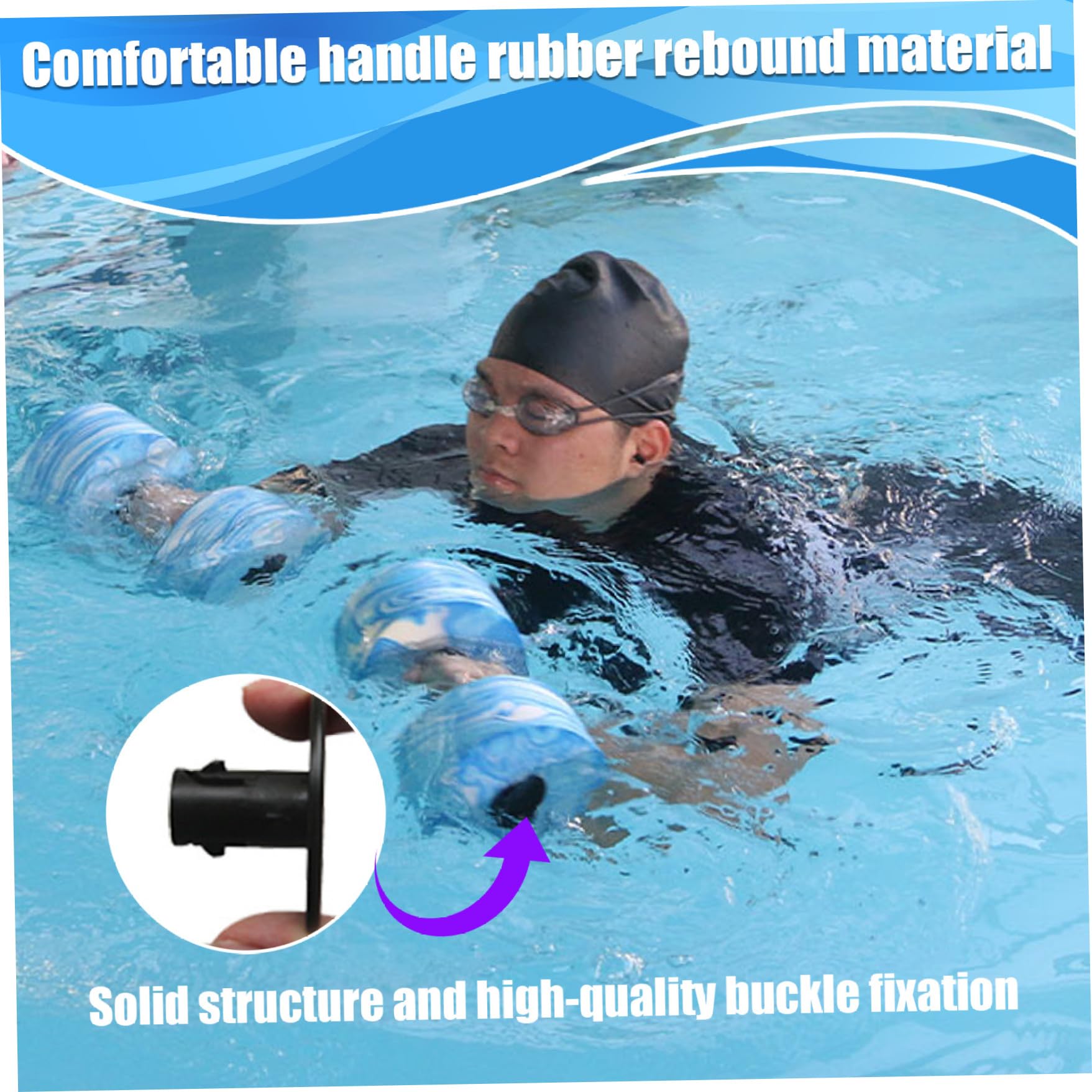 Manubri per acqua - Pesi per piscina in EVA da 2 pezzi per aerobica in acqua