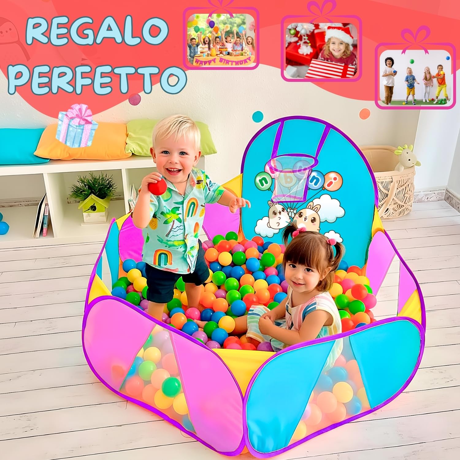 Vasca per palline per bambini, vasca da bagno per bambini (palline non incluse) T-1106bg