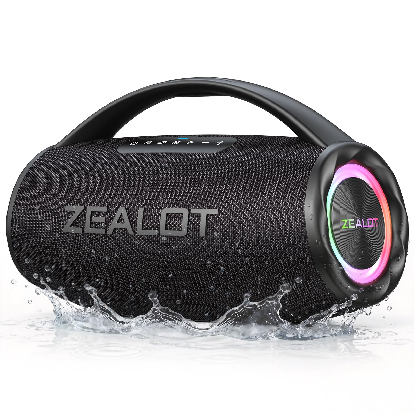 Zealot Altoparlante Bluetooth da 80 W potente con suono eccellente, doppio accoppiamento, 40 ore di riproduzione, power bank da 16000 mAh, altoparlante impermeabile per campeggio, spiaggia e feste