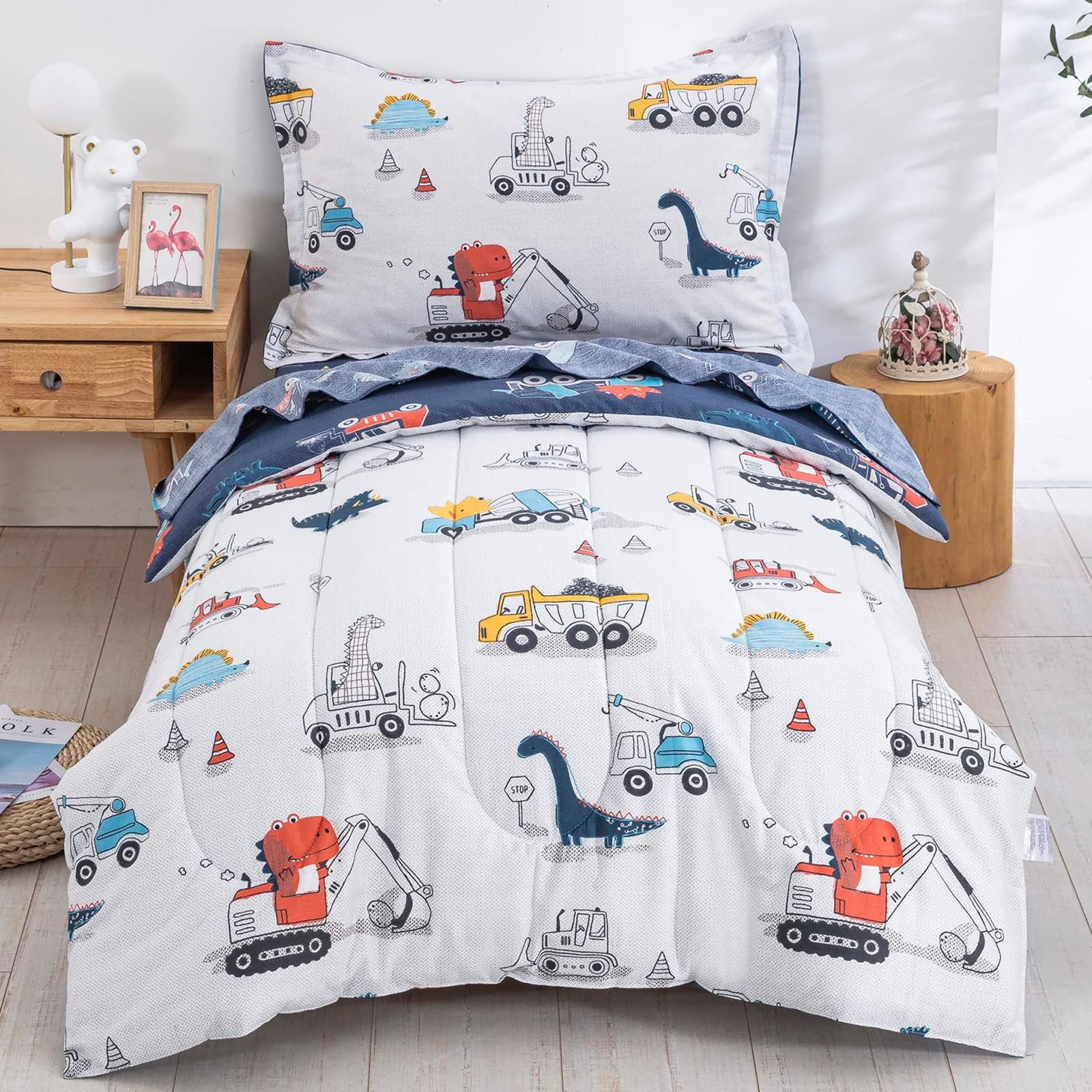 Uozzi Bedding Parure de lit 4 pièces pour enfant avec adorable couette