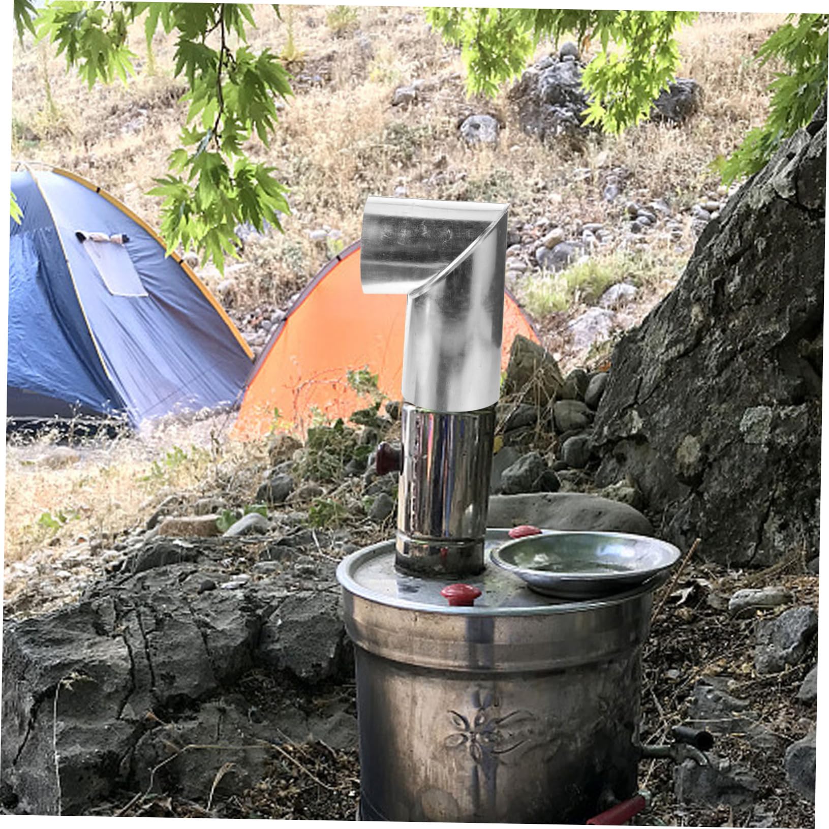 Zerodeko 5 Pezzi Accessori Per Tubi Del Tubo Flessibile Dell'Acqua Attraverso La Canna Fumaria Della Stufa Riscaldata Canna Fumaria Dell'Aria Per Stufa Tubo Flessibile