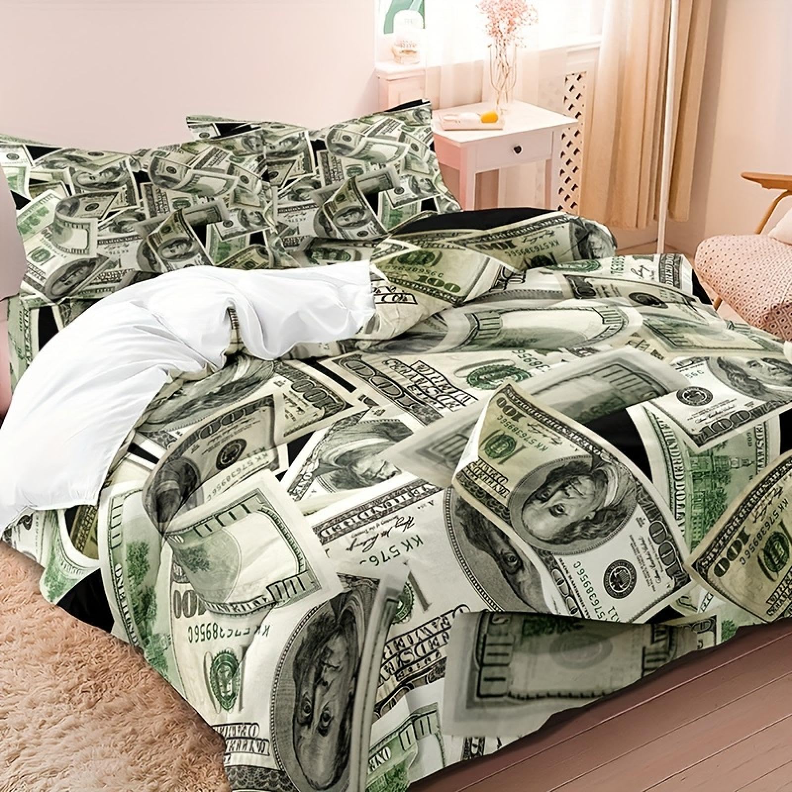 Parure de lit billet de 100 dollars 3D pour transformer la déco d'une chambre d'ado