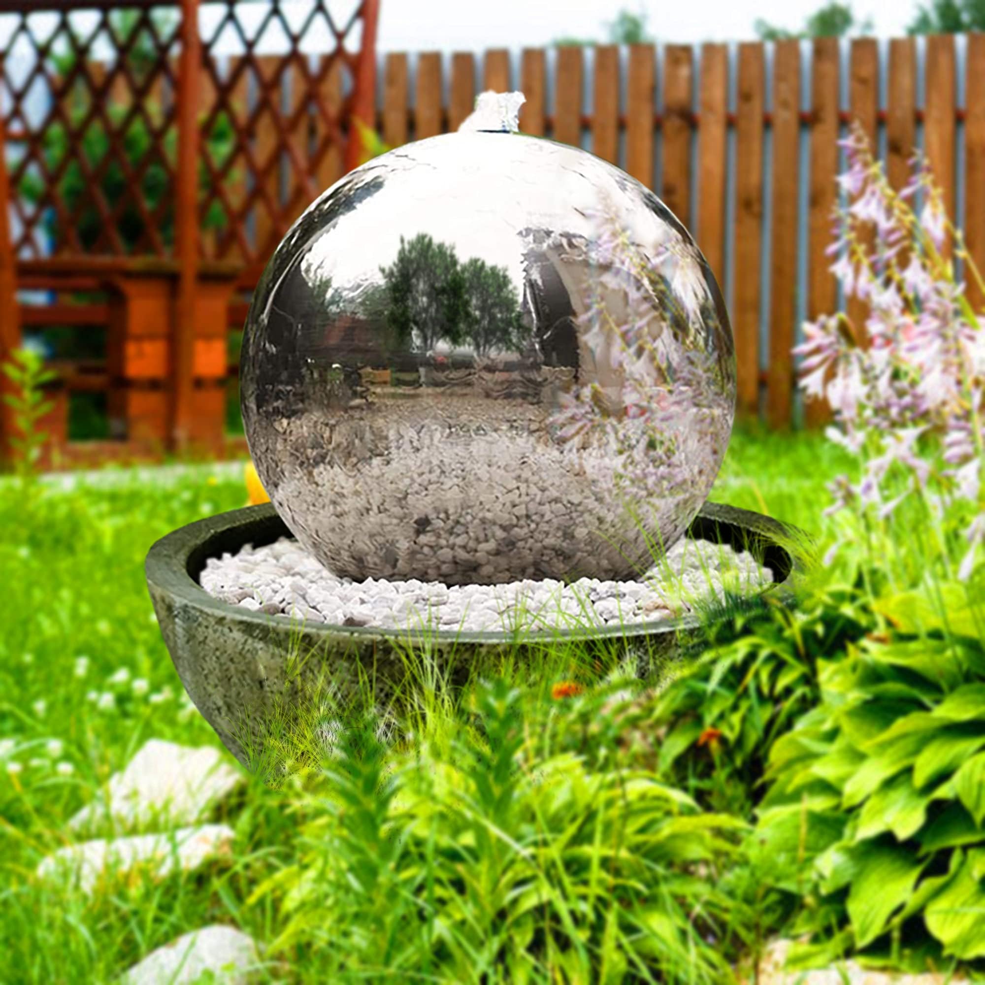 Kugelbrunnen Mit Led Beleuchtung