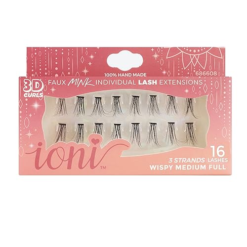 Extensiones de pestañas individuales de visón sintético esponjoso, rizado 3D