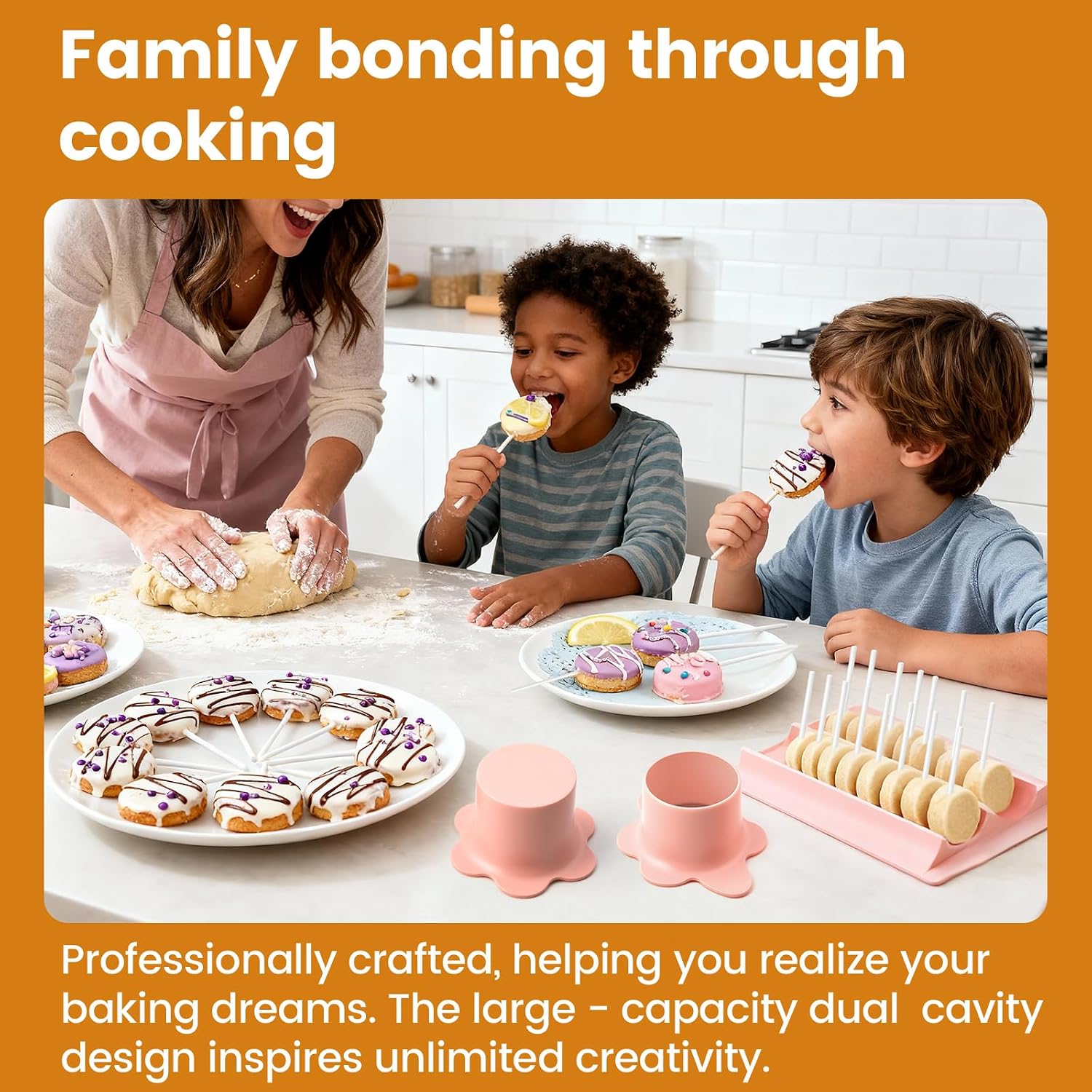 Complete Cake Pop Maker Kit - 100 Sticks, Dual-Cavity Mold