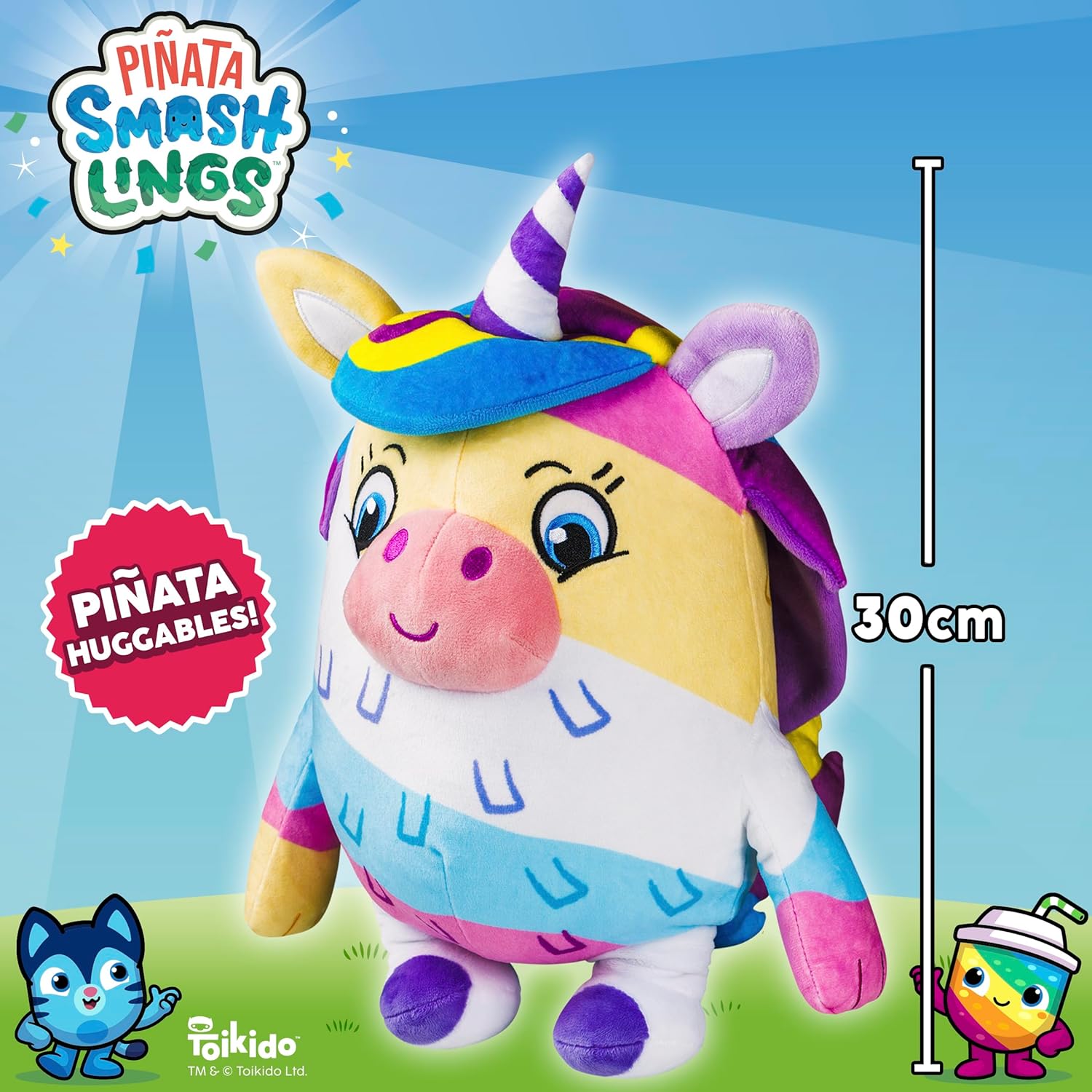 Pinata Smashlings Huggable Plush, Luna Unicorn, Roblox Toys, Soft Toys, Ideal Gift, Official Pinata Smashlings Toy from Toikido.