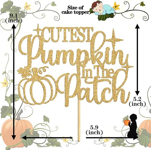 Miniatura 2 de Decoración de calabaza más linda en el parche, decoración de baby shower, baby shower de otoño, Halloween, Acción de Gracias, bebé, revelación de