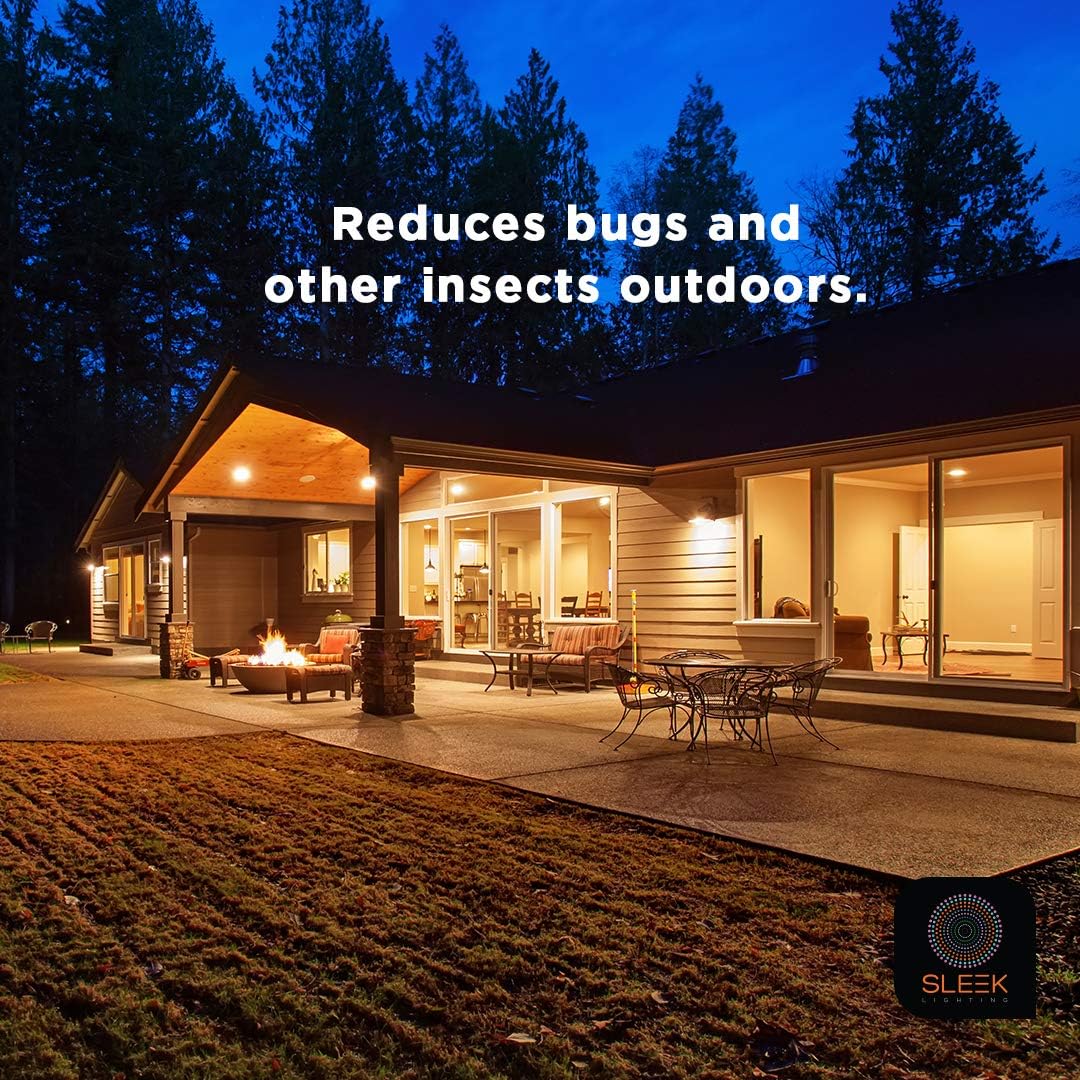 Blасk Frіdау Clеаrаnсе Sleeklighting LED A19 Yellow Light Bulb, 120 Volt - 3-Watt Energy Saving - Medium Base - UL-Listed LED Bulb - Lasts More Than 20,000 Hours 2pack