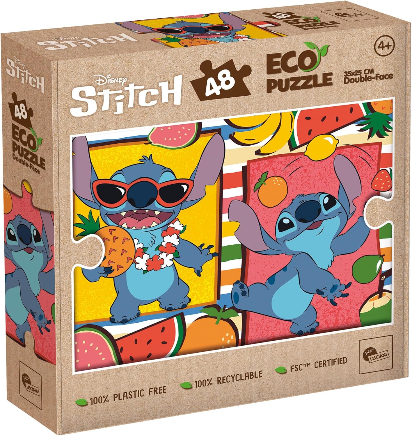 Lisciani Giochi - Disney eco-puzzle mini df 48 stitch, 111114