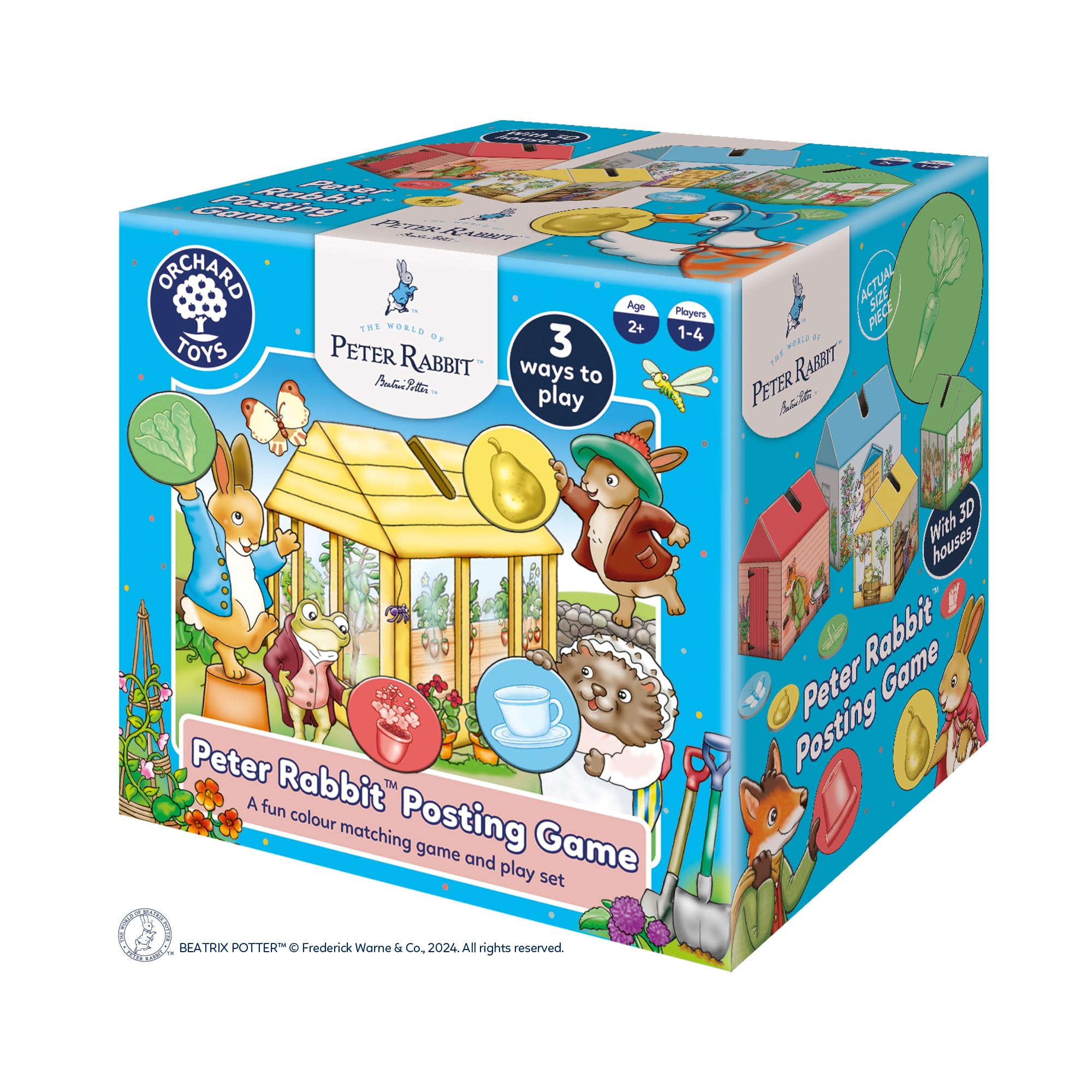 ORCHARD TOYS Peter Rabbit™ Posting Game Official Beatrix Potter Game, Matching and Colour Game for Children Age 2+ Birthday Gift