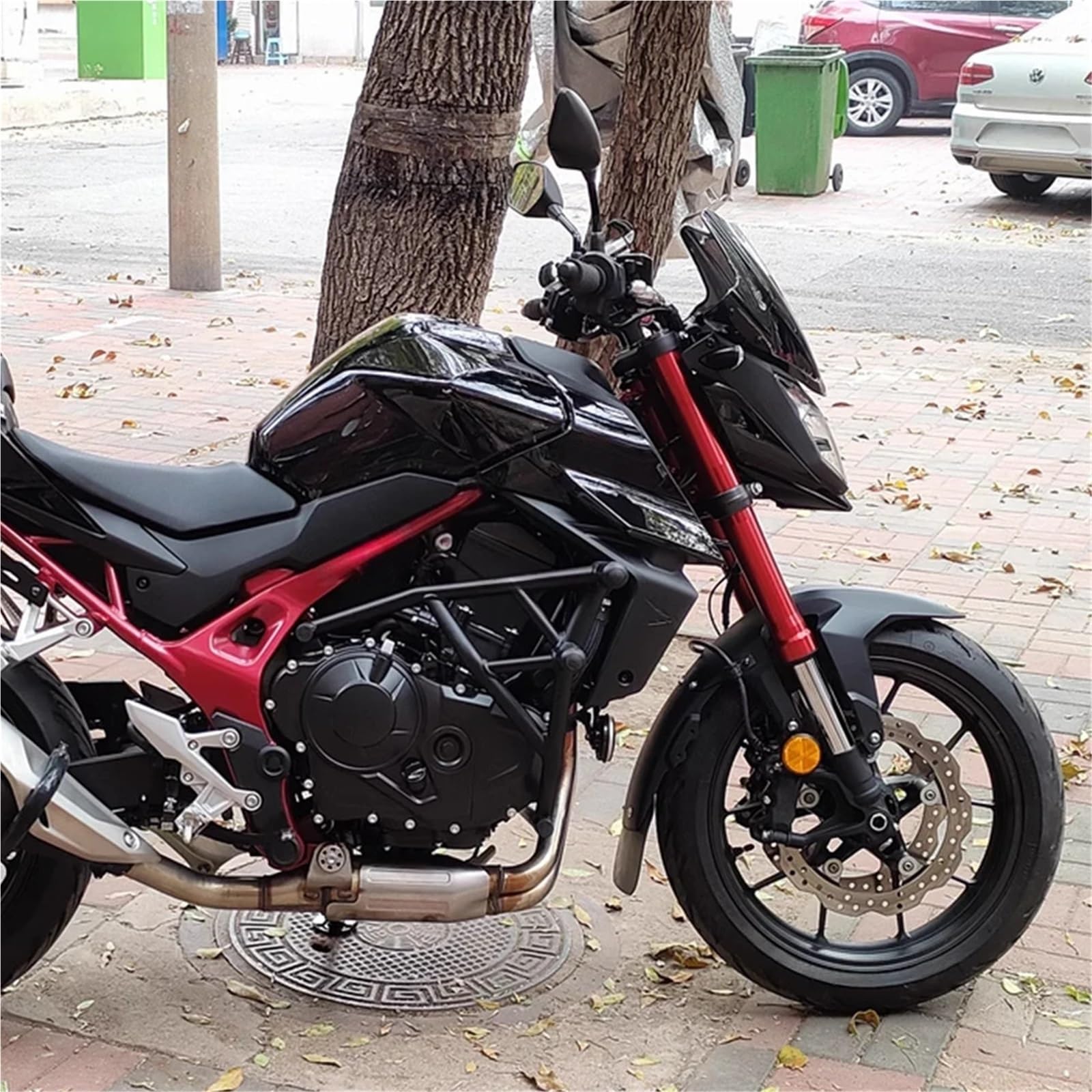 Przednia szyba motocyklowa Pasuje do CB 750 Pasuje do HORNET 2023-2024 Motocykl wyścigowy Sport Przednia szyba Osłona przednia Akcesoria(Dark gray)