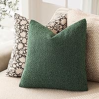 Vista 5 de Foindtower Fundas de almohada decorativas con textura de boucle, fundas de almohada sólidas, neutrales, suaves y acogedoras para silla, sofá